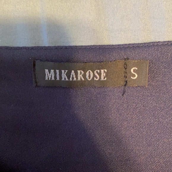 Navy floral long sleeve aline dress - Picture 4 of 8